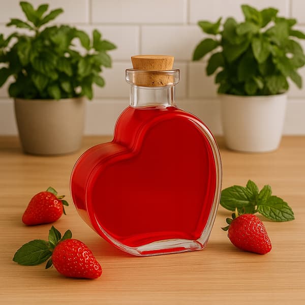 HEART-flaska 250 ml glasflaskor för bröllopspresent likör vin juice