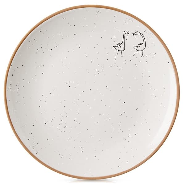 Desserttallerken keramisk beige 20 cm