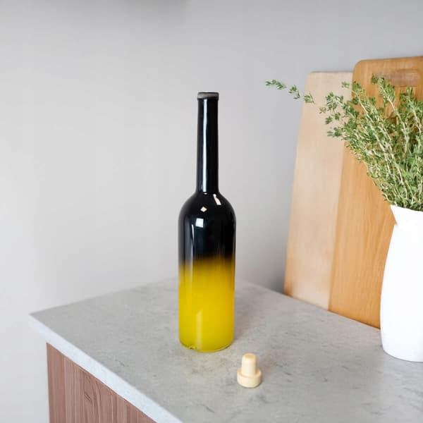 FENICE Glasflaske 700 ml SORT ELEGANT OMBRE til Alkohol Vodka
