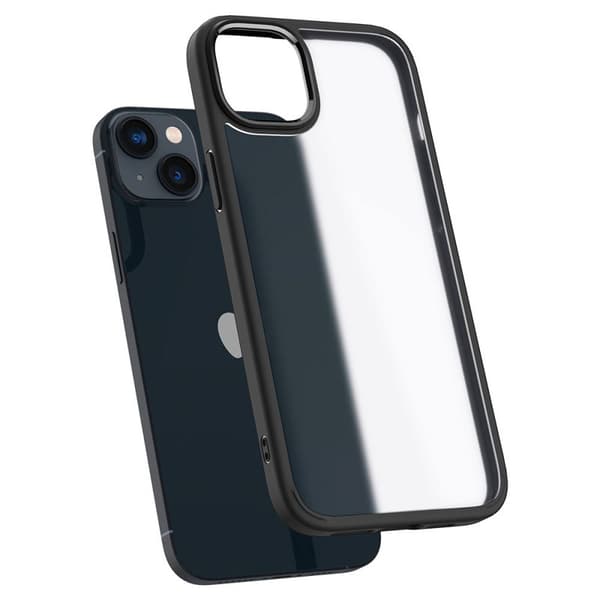 Spigen Ultra Hybrid Matte - Etui til iPhone 15 Plus / iPhone 14 Plus (Mat Sort)