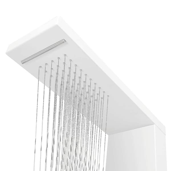 vidaXL Brusepanel Mat Hvid Aluminium