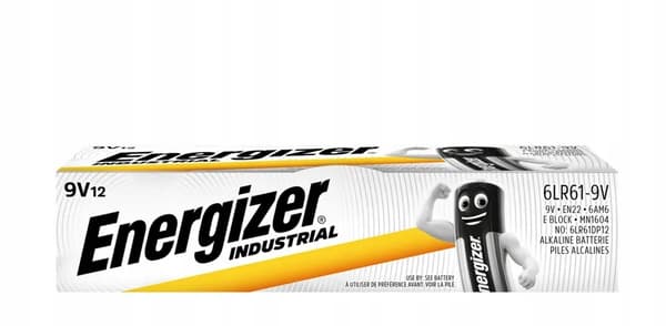 12 stk. industriel energizer 9V