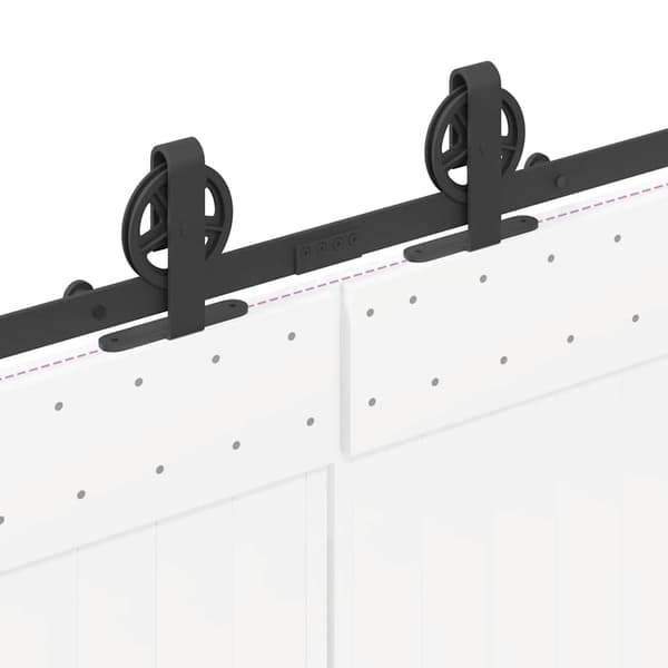 vidaXL monteringssystem til skydedør, 400 cm, stål, sort