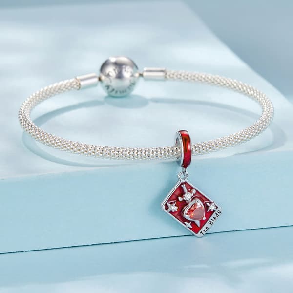 BLADE Tarotkort Berlock 925 Silverarmband Hänge