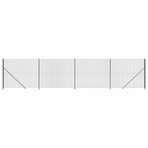 vidaXL nethegn med stolpefødder, antracit, 2,2x10 m