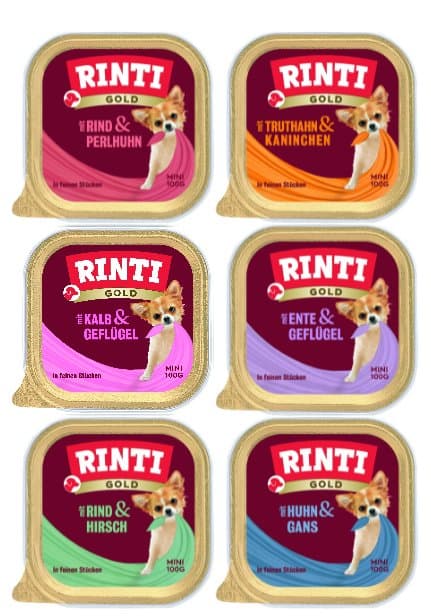 Rinti | Guld Mini | Tray 100g - MIX 6x100g