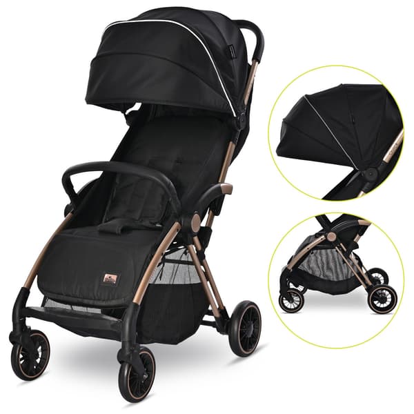 Lorelli Quick - automatisk foldbar klapvogn op til 22 kg | Sort