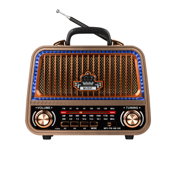 Bärbar analog AM/FM radio Kruger&Matz Bluetooth microSD på batterier