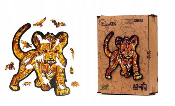 TRÄPUSSEL LEJONG LITEN TIGER SIMBA PuA4-00751