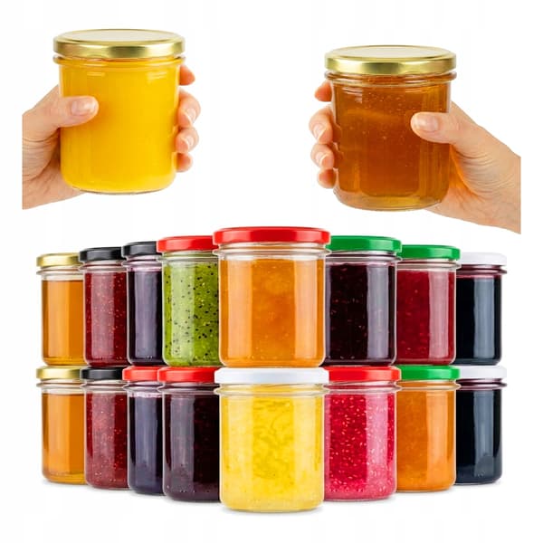 50x raka glasburkar 350ml för sylt, kött, paté, konserver, ljus