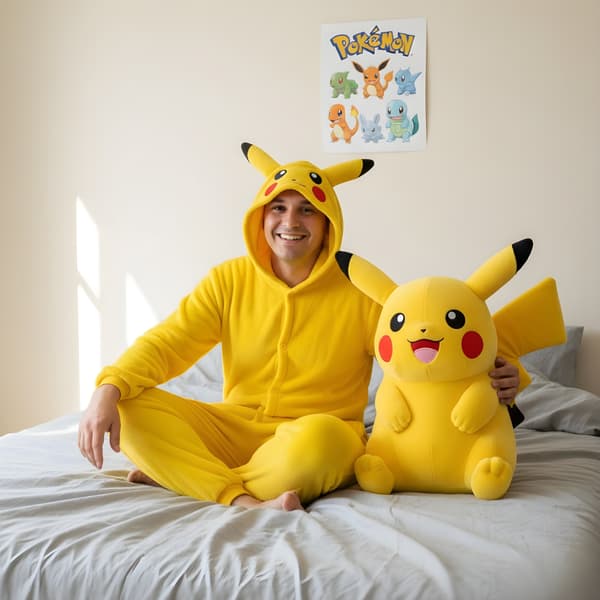 Kigurumi Pikachu pyjamadräkt pokémon L 165-175cm