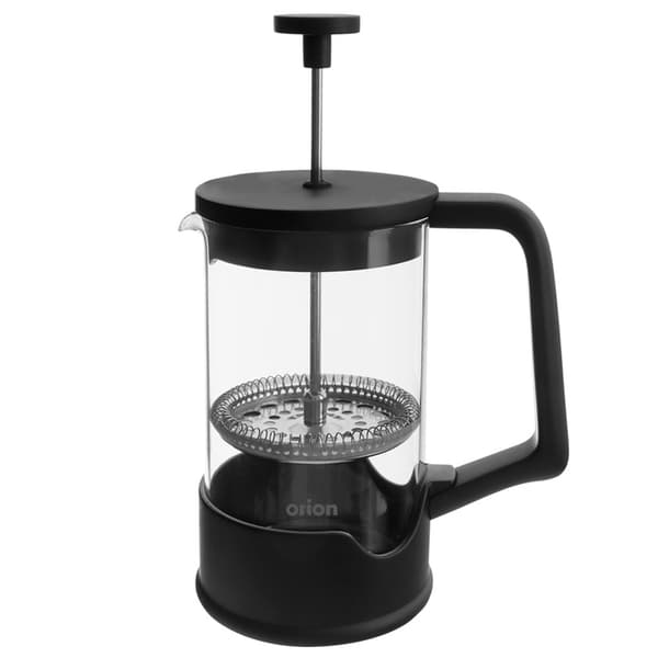 Stempelkande til kaffe og te i glas sort 650 ml