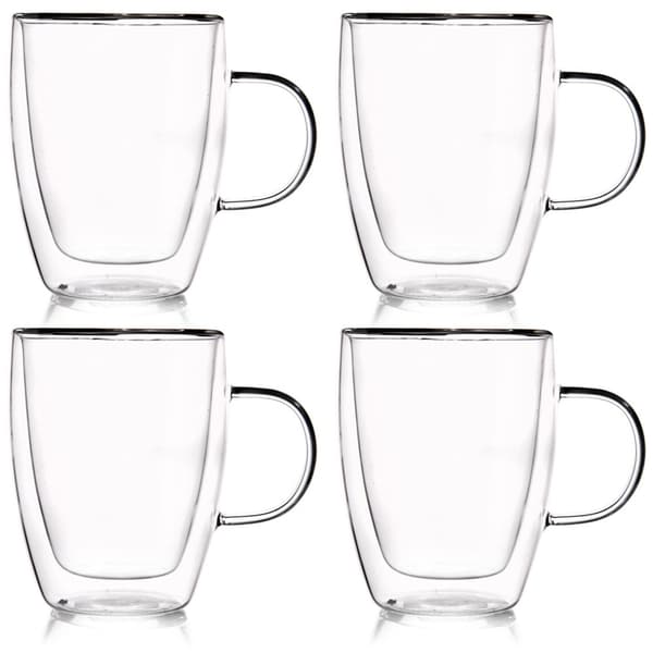 Termisk dobbeltvægget glas til kaffelatte DOUBLE 300 ml 4 stk.