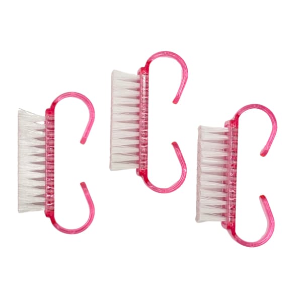 MINI håndbørste til manicure og pedicure, pink - 20 stk.
