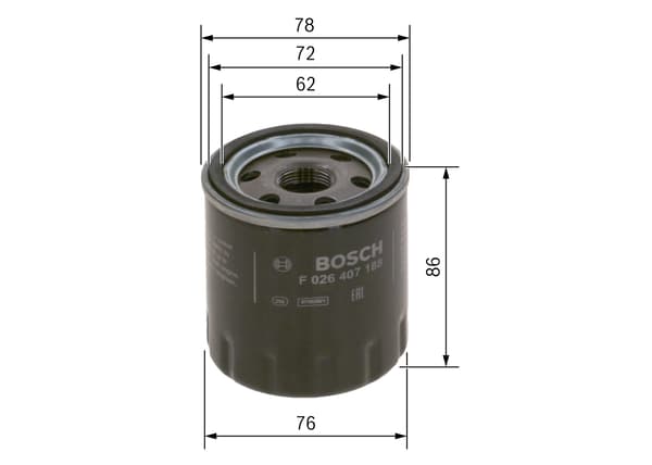 ÖLJYNSUODATIN F026407188 BOSCH