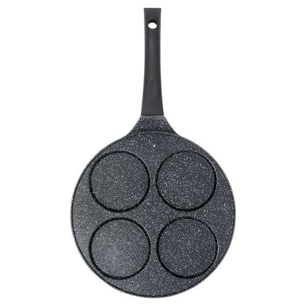 Stekpanna för ägg granit 4 hål BLACK LINE 26 cm