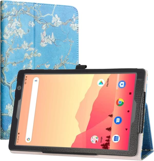 TABLET-ETUIS TIL VANKYO MATRIXPAD S20 BLÅ TRÆ LUKKET MED FLAP