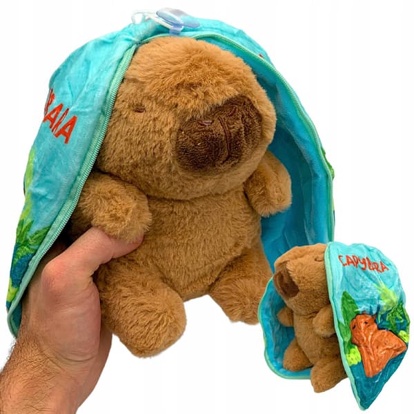 Maskot Pluschdjur Kapybara Överraskning Öron Kramdjur Plusch 20 cm
