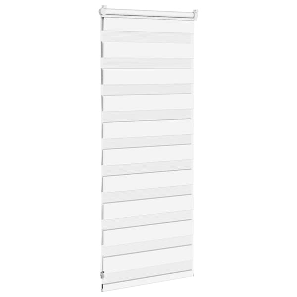 vidaXL Zebrarullgardin, vit, tygbredd 60,9 cm, polyester