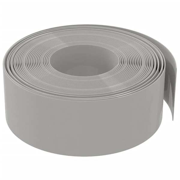 vidaXL Trädgårdskant, 2 st, Grå, 10 m, 20 cm, Polyeten