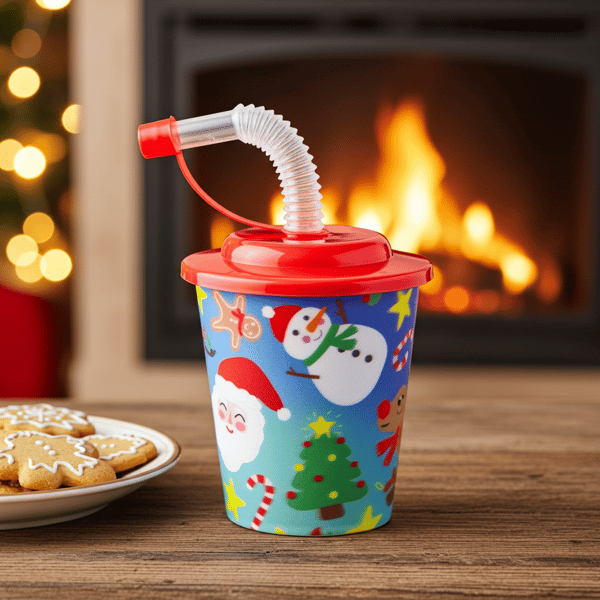 Barnmugg med 3D-rörlock, okrossbar julklapp
