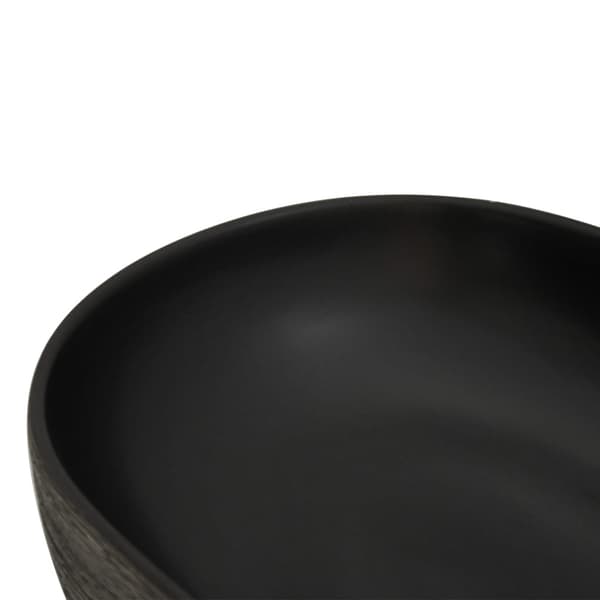 vidaXL bordvask, grå og sort, oval, 59x40x14 cm