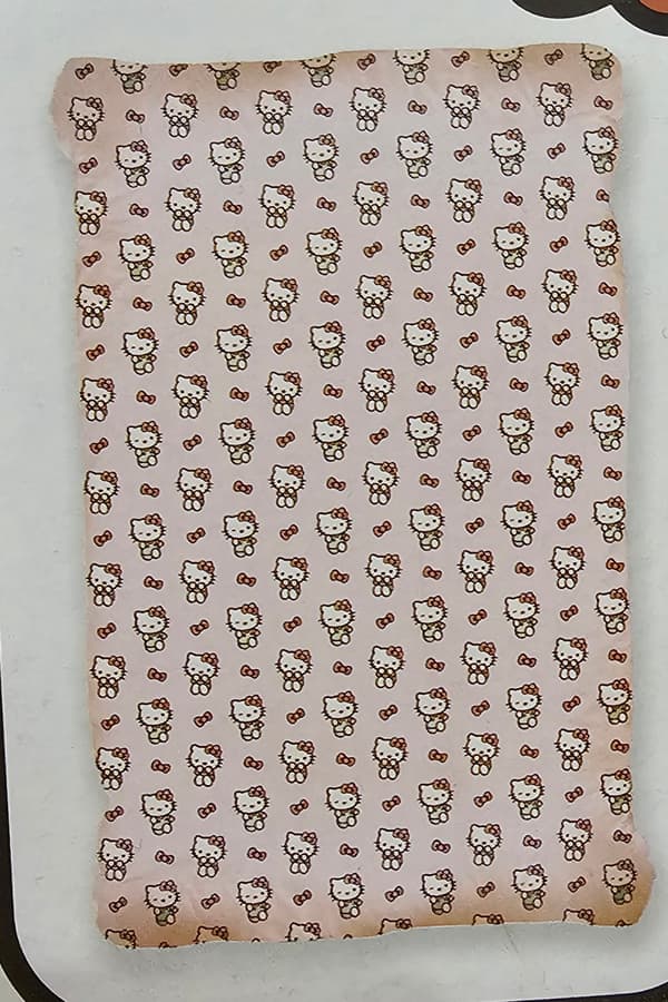 HELLO KITTY Sengetøj i bomuldsjersey, 90 x 200 cm, lyserødt