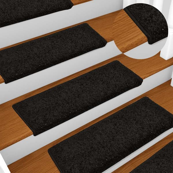 vidaXL trappemåtter 30 stk. 65x21x4 cm sorte