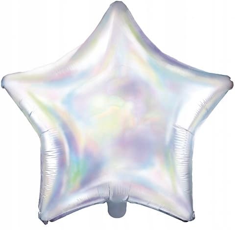 Stjernefolieballon, 48 cm, holo, 1 stk.