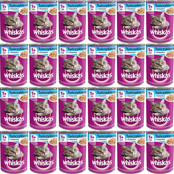 WHISKAS vådfoder til voksne katte med tun 24 x 400 g