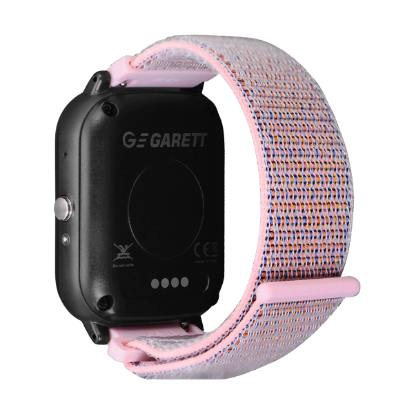 Garett Kids Tech 4G -älykello pinkki tarranauhalla