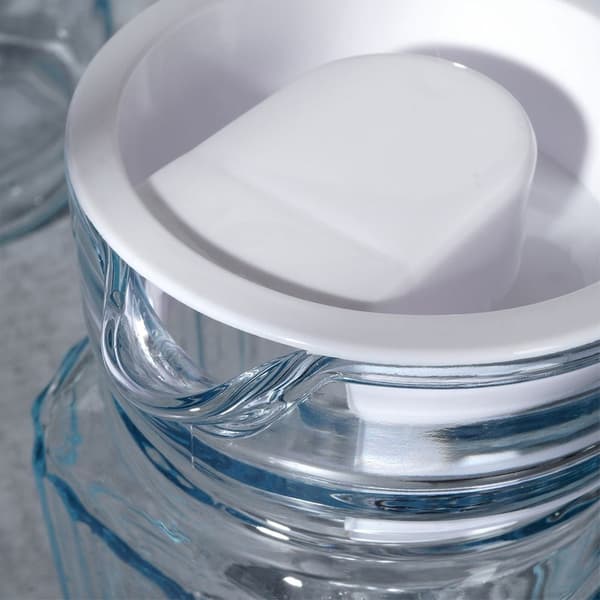 Glaskanna med lock 650 ml