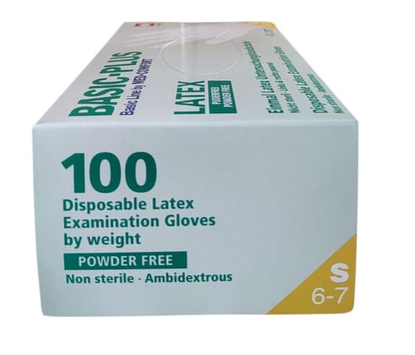 Handskar Latex Pudervria Vita BASIC-PLUS 100 st - Storlek S