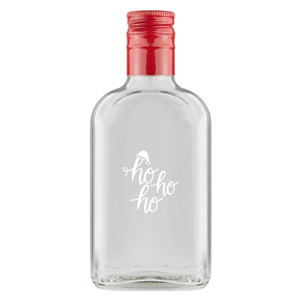 5x Flaskor 200 ml KOLVA MED TRYCK för vin och tinkturer JULFLASKOR