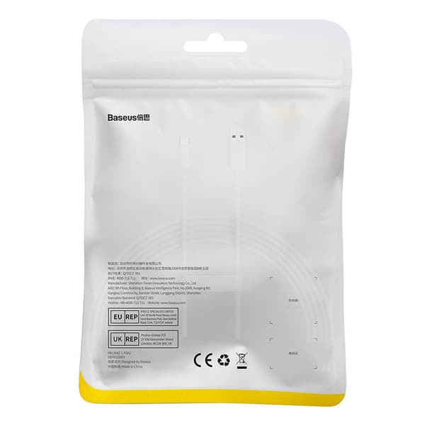 Baseus Superior 100W 2m USB till USB-C-kabel (vit)