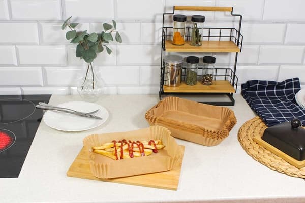 REKTANGULÄR PAPPERSINSATS FÖR FRITÖS 22x14cm 100st. 3761