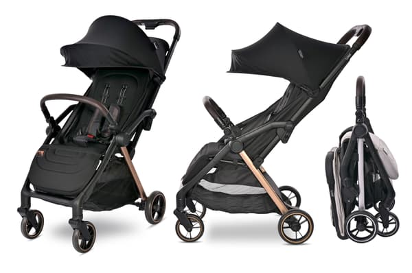 Lorelli Loret - klapvogn med automatisk foldning op til 22 kg | Sort