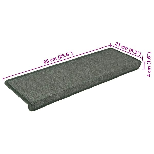 vidaXL trappemåtter 30 stk. 65x21x4 cm grønne
