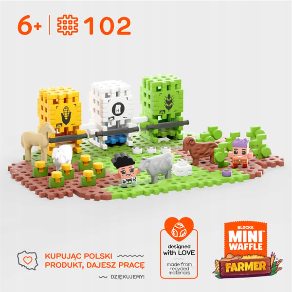Marioinex WAFFLE mini FARMER-block - Harvest Time, 102 BITAR