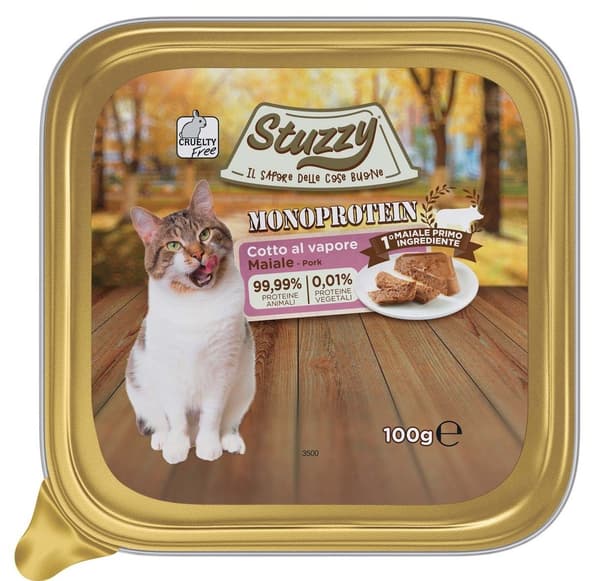Stuzzy | Monoprotein Kattefoder | 100g Bakke - Svinekød 100g