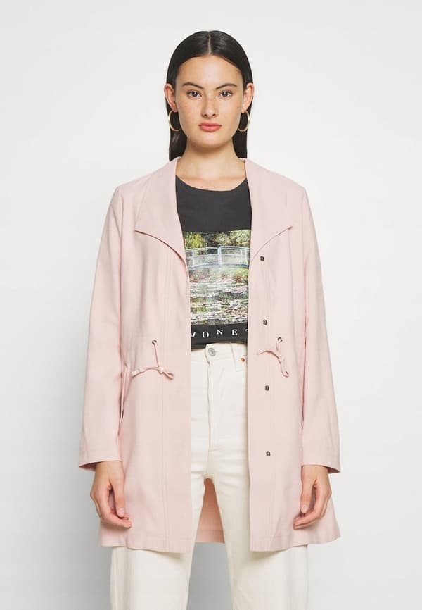 Only damefrakke klassisk pink efterårsovergangsjakke S