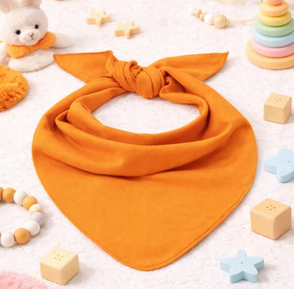 Triangulär halsduk, halsduk, bomullsbandana, ORANGE