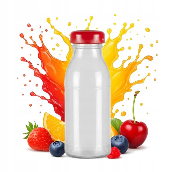 100x Glasjuiceflaskor JUICE 125ml Juiceflaskset