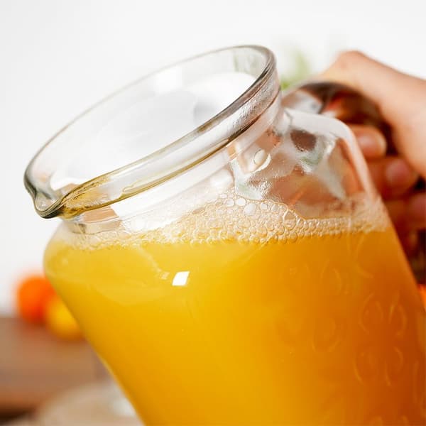 Lasinen kannu kannella 1,2 l