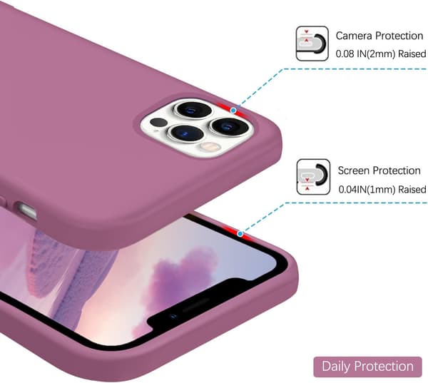 FODRAL TILL APPLE IPHONE 12 PRO MAX SILIKONFÖRSTÄRKT LILA