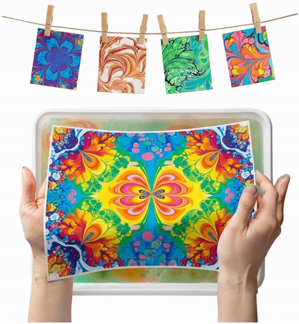 Vandmaling Magisk DIY-sæt 6 farver Ebru Artistic