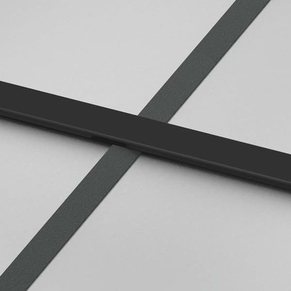 vidaXL skydedør, sort, 76x205 cm, hærdet glas, aluminium