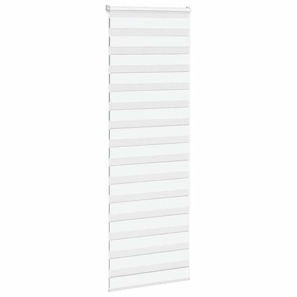 vidaXL Zebrarullgardin, vit, tygbredd 70,9 cm, polyester