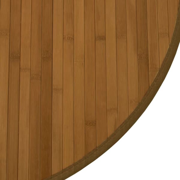 vidaXL Rund matta, brun, 100 cm, bambu