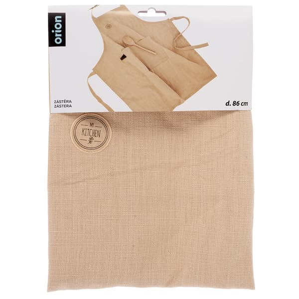 Beige knuten bomullsköksförklädde